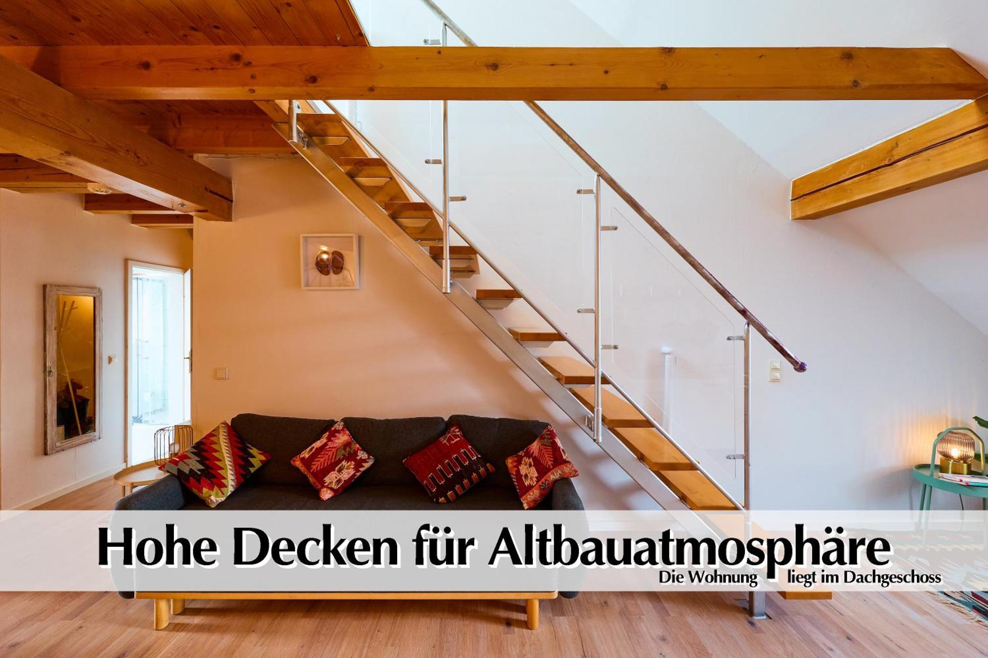 Helle 72Qm Maisonette Wohnung Im Herzen Erfurts Mit Kingsize Bett, Smart-Tv, Etc 외부 사진